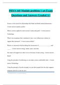 PHYS 165 Module problem 1 set Exam Questions and Answers Graded A&plus;