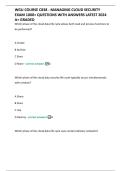 WGU C838 Managing Cloud Security Exam Q&A 2025 &ndash; Complete Study Guide & Practice Test