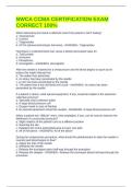 NWCA CCMA CERTIFICATION EXAM CORRECT 100&percnt;