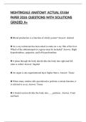 NIGHTINGALE ANATOMY ACTUAL EXAM PAPER 2026 QUESTIONS WITH SOLUTIONS GRADED A&plus;