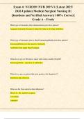 Exam 4&colon; NUR209&sol; NUR 209 V1 &lpar;Latest 2025&sol; 2026 Update&rpar; Medical Surgical Nursing II&vert; Questions and Verified Answers&vert; Solved