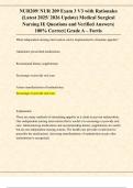 NUR209&sol; NUR 209 Exam 3 V3 with Rationales &lpar;Latest 2025&sol; 2026 Update&rpar; Medical Surgical Nursing II&vert; Questions and Verified Answers&vert; Solved