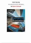 Test Bank - International Economics 18th Edition&comma; by Robert Carbaugh&comma; All Chapters