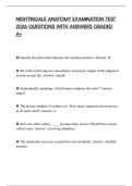 NIGHTINGALE ANATOMY EXAMINATION TEST 2026 QUESTIONS WITH ANSWERS GRADED A&plus;
