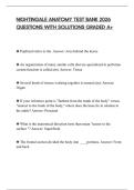 NIGHTINGALE ANATOMY TEST BANK 2026 QUESTIONS WITH SOLUTIONS GRADED A&plus;