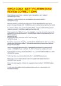 NWCA CCMA - CERTIFICATION EXAM REVIEW CORRECT 100&percnt;