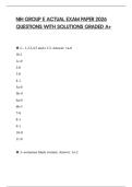NIH GROUP E ACTUAL EXAM PAPER 2026 QUESTIONS WITH SOLUTIONS GRADED A&plus;