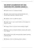 NIH GROUP E EXAMINATION TEST 2026 QUESTIONS WITH ANSWERS GRADED A&plus;