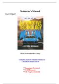 Automotive Technology: A Systems Approach – Michel Melkert, Fanshawe College (Sections 1–9 Complete Solutions Manual)