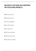NIH GROUP E TEST BANK 2026 QUESTIONS WITH SOLUTIONS GRADED A&plus;