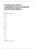NIH STROKE SCALE GROUP A COMPREHENSIVE EXAM 2026 QUESTIONS WITH SOLUTIONS GRADED A&plus;