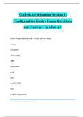 Zendesk certification Section 1&colon; Configuration Basics Exam Questions and Answers Graded A&plus;