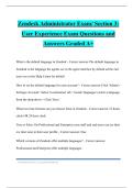 Zendesk Administrator Exam&sol; Section 3&colon; User Experience Exam Questions and Answers Graded A&plus;