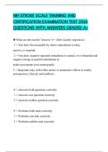 NIH STROKE SCALE TRAINING AND CERTIFICATION EXAMINATION TEST 2026 QUESTIONS WITH ANSWERS GRADED A&plus;
