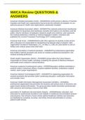 NWCA Review QUESTIONS & ANSWERS