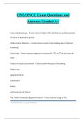 ONS&sol;ONCC Exam Questions and Answers Graded A&plus;