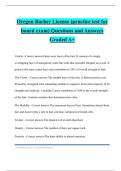 Oregon Barber License &lpar;practice test for board exam&rpar; Questions and Answers Graded A&plus;