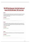WGU D099 Sales Management -Study Guide Questions and  Answers &vert;Fall 2025&sol;2026 Update &vert; 100&percnt; Correct Latest