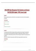  WGU D099 Sales Management Test Questions and Answers  &vert;Fall 2025&sol;2026 Update &vert; 100&percnt; Correct Latest