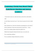 Cosmetology Florida State Board Clinical Exam Review Questions and Answers Graded A&plus;