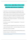 OMSA FALL 2018 PRACTICE TEST Questions and Answers Graded A&plus;