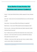 Texas Barber Exam Practice Test Questions and Answers Graded A&plus;