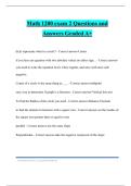 Math 1200 exam 2 Questions and Answers Graded A&plus;