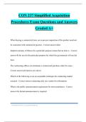 CON 237 Simplified Acquisition Procedures Exam Questions and Answers Graded A&plus;