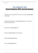 Taxi Authority Test  Actual Questions With Correct Answers