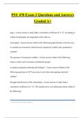 PSY 470 Exam 2 Questions and Answers Graded A&plus;