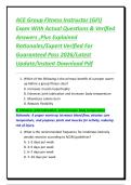 ACE Group Fitness Instructor &lpar;GFI&rpar; Exam With Actual Questions & Verified Answers &comma;Plus Explained Rationales&sol;Expert Verified For Guaranteed Pass 2026&sol;Latest Update&sol;Instant Download Pdf