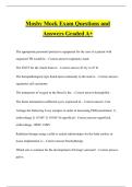 Mosby Mock Exam Questions and Answers Graded A&plus;