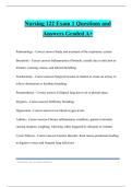 Nursing 122 Exam 1 Questions and Answers Graded A&plus;
