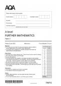 AQA A Level Further Mathematics Paper 2 &lpar;2025&rpar;exam merged mark scheme 