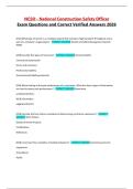 NCSO - National Construction Safety Officer Exam Questions and Correct Verified Answers 2026