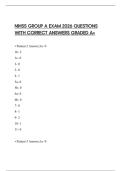 NIHSS GROUP A EXAM 2026 QUESTIONS WITH CORRECT ANSWERS GRADED A&plus;