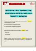 JMU SCOM FINAL EXAM ACTUAL 2025&sol;2026 QUESTIONS AND 100&percnt; CORRECT ANSWERS