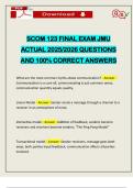 SCOM 123 FINAL EXAM JMU ACTUAL 2025&sol;2026 QUESTIONS AND 100&percnt; CORRECT ANSWERS