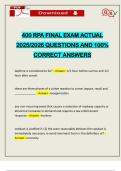 400 RPA FINAL EXAM ACTUAL 2025&sol;2026 QUESTIONS AND 100&percnt; CORRECT ANSWERS