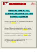 RPA FINAL EXAM ACTUAL 2025&sol;2026 QUESTIONS AND 100&percnt; CORRECT ANSWERS