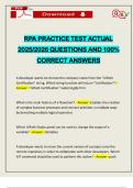 RPA PRACTICE TEST ACTUAL 2025&sol;2026 QUESTIONS AND 100&percnt; CORRECT ANSWERS