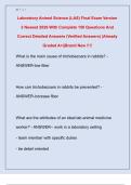 Laboratory Animal Science &lpar;LAS&rpar; Final Exam Version  2 Newest 2026 With Complete 150 Questions And  Correct Detailed Answers &lpar;Verified Answers&rpar; &vert;Already  Graded A&plus;&vert;&vert;Brand New &excl;&excl;&excl;&excl;