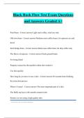Black Rock Flow Test Exam Questions and Answers Graded A&plus;