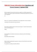 PMK-EE E7 Career Information Exam Questions and Correct Answers&vert; Updated 2026