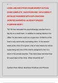 LCSW LAW AND ETHICS EXAM NEWEST ACTUAL  EXAM COMPLETE  QUESTIONS AND 100&percnt;CORRECT  DETAILED ANSWERS WITH EXPLANATIONS  &lpar;VERIFIED ANSWERS&rpar; &vert;ALREADY GRADED  A&plus;&vert;&vert;BRAND NEW&excl;&excl;&excl; 