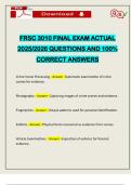 FRSC 3010 FINAL EXAM ACTUAL 2025&sol;2026 QUESTIONS AND 100&percnt; CORRECT ANSWERS