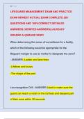 LIFEGUARD MANAGEMENT EXAM AND PRACTICE  EXAM NEWEST ACTUAL EXAM COMPLETE 200  QUESTIONS AND 100&percnt;CORRECT DETAILED  ANSWERS &lpar;VERIFIED ANSWERS&rpar; &vert;ALREADY  GRADED A&plus;&vert;&vert;BRAND NEW&excl;&excl; 