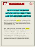 FRSC 3010 MIDTERM EXAM ACTUAL 2025&sol;2026 QUESTIONS AND 100&percnt; CORRECT ANSWERS