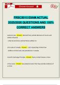 PACKAGE DEAL FOR FRSC 3010 EXAMS WITH MIDTERM & FINAL ACTUAL 2025&sol;2026