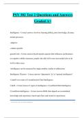 PSY 382 Test 2 Questions and Answers Graded A&plus;